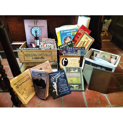 951 - ± Britain in the Blitz Collection of advertising and ephemera Four boxes of ephemera including Catal... 