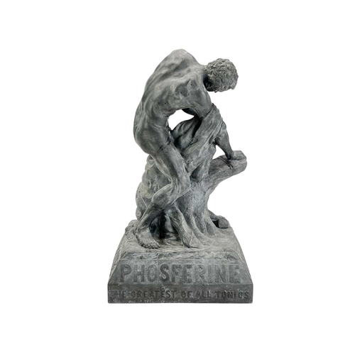 12 - A 1920s spelter advertising figure 'Phosferine'. The greatest of all tonics, depicting Milo of Croto... 