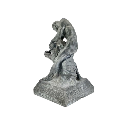 12 - A 1920s spelter advertising figure 'Phosferine'. The greatest of all tonics, depicting Milo of Croto... 