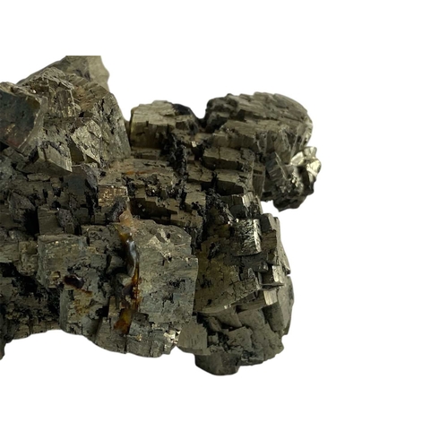 144 - Minerals Pyromorphite, Cordoba, Spain, 5cm x 3cm. Iron Pyrite, Wheal Jane, Cornwall, 10cm x 8cm.