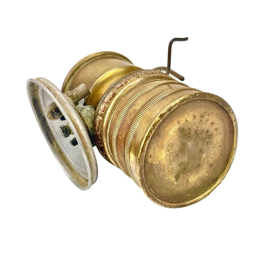 157 - A Victorian Dartmoor Prison Officer's pewter mess mug. With engraved crest, height 10cm, together wi... 