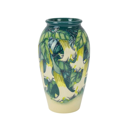 233 - A Moorcroft Collectors Club 'Angels Trumpet' Vase. Limited edition numbered 1101, designed by Anji D... 