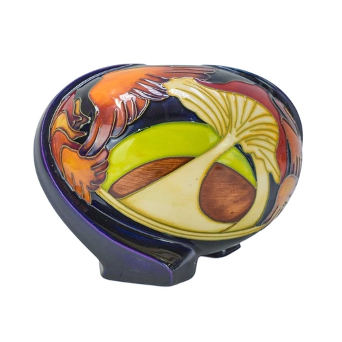 235 - A Moorcroft 'Parasol Dance' squat vase. Designed by Kerry Goodwin, date stamp for 2008, height 12cm,... 