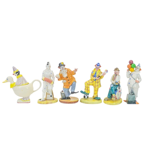 251 - Royal Doulton and Coalport clowns. HN 2890 and Balloon Clown HN 2894, Coalport Cavalcade of Clowns, ... 