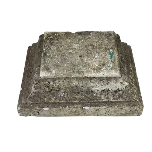 7 - A carved marble stepped plinth base. Height 10cm, width 30cm, depth 20.5cm. Provenance: The personal... 