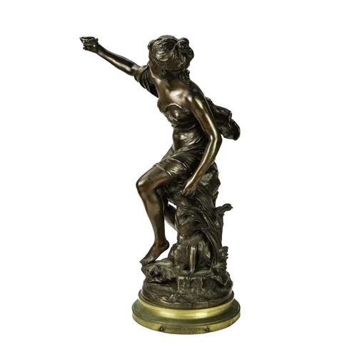 8 - Mathurin Moreau, a bronze figure titled 'Fontaine de Jouvence' Second half 19th century, the figure ... 