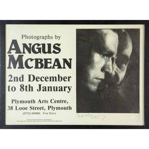 89 - Angus MCBEAN (1904-1990) A framed exhibition poster. From the exhibition 'Photographs by Angus McBea... 