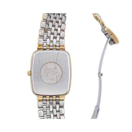1065 - OMEGA - A De Ville bi-colour stainless steel gentleman's quartz bracelet wristwatch. Ref. 395 0876.2... 