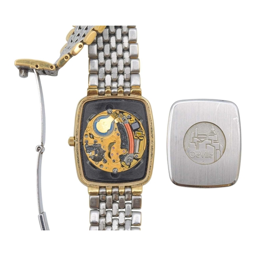 1065 - OMEGA - A De Ville bi-colour stainless steel gentleman's quartz bracelet wristwatch. Ref. 395 0876.2... 