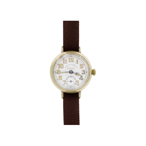 1073 - WEST END WATCH CO - A 'Matchless' India Civil Service nickel case manual gentleman's wristwatch. Cir... 
