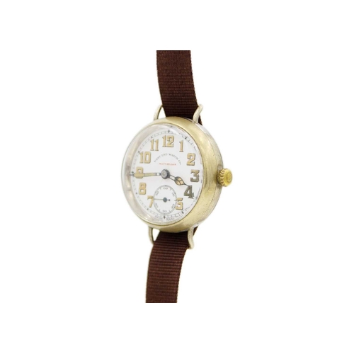 1073 - WEST END WATCH CO - A 'Matchless' India Civil Service nickel case manual gentleman's wristwatch. Cir... 