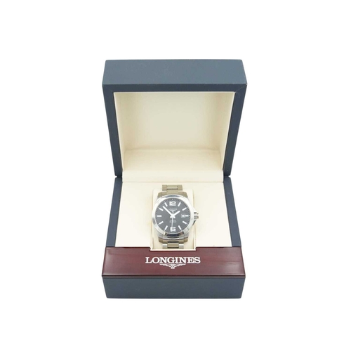 1086 - LONGINES - A Conquest stainless steel automatic gentleman's bracelet wristwatch. Ref. L3.677.4, seri... 