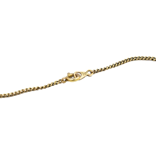 31 - A 9k necklace set with ten various quartz oval cabochon gems. The ten stones each spectacle set and ... 