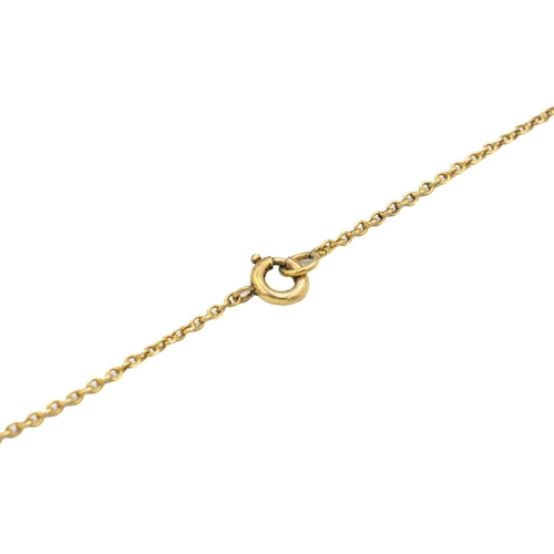 36 - A 19th-century Etruscan Revival gold filigree turquoise and mother-of-pearl set fringe necklace. The... 