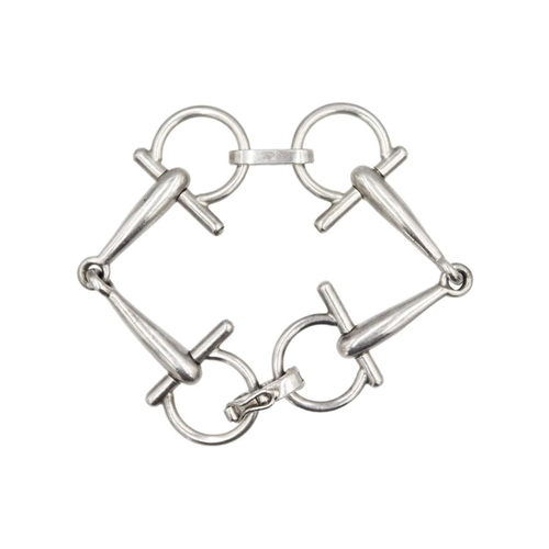 54 - GUCCI silver horse bit bracelet. Stamped 925, ITALY, GUCCI, by E J Ltd, length 7.5