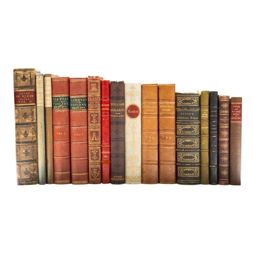 147 - (Bindings and Literature) Sixteen works John Ruskin and William Sinclair (introduction). 'Selections... 