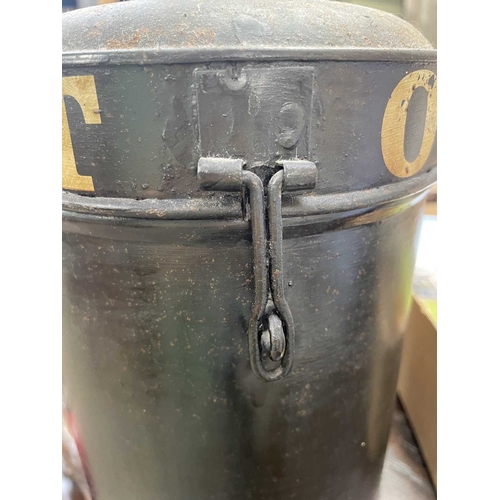 12 - A painted toleware tobaccanist's canister. 'Ogden's Coconut', 5, height 24cm. In our opinion this ca... 