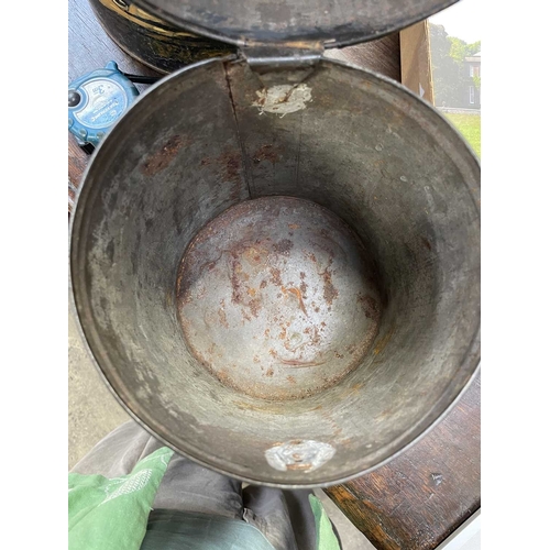 12 - A painted toleware tobaccanist's canister. 'Ogden's Coconut', 5, height 24cm. In our opinion this ca... 