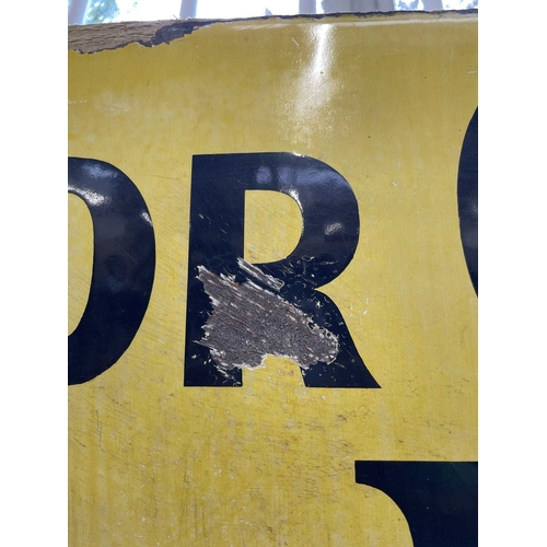 15 - A W.B. Cooper Lowestoft enamel advertising sign. Early 20th century, yellow ground with black font '... 