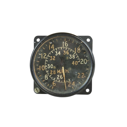 2 - A WWII Air Ministry Air Speed Indicator. Stamped Mk IV E No 5237/42 and Ref No 6A/583, together with... 