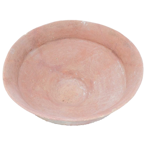 47 - A Near Eastern Trans-Jordan large terracotta bowl. Bronze Age, circa 3000-2700 BC, with a broad rim,... 