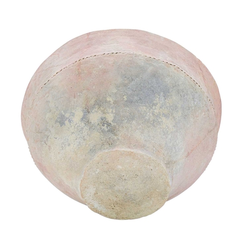 47 - A Near Eastern Trans-Jordan large terracotta bowl. Bronze Age, circa 3000-2700 BC, with a broad rim,... 