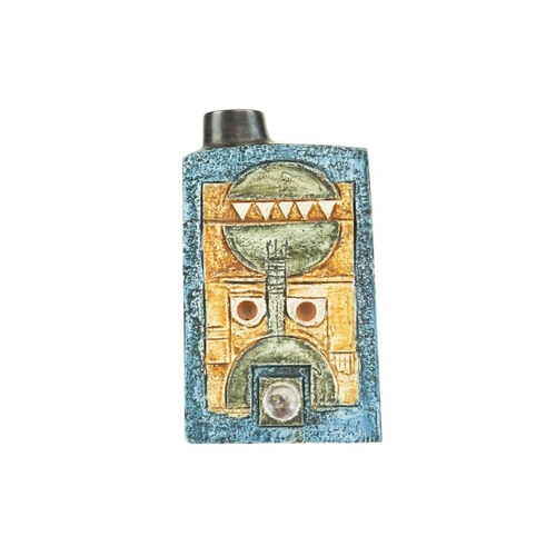 712 - A Troika chimney vase. With typical textured geometric decoration, painted by Jane Fitzgerald, heigh... 
