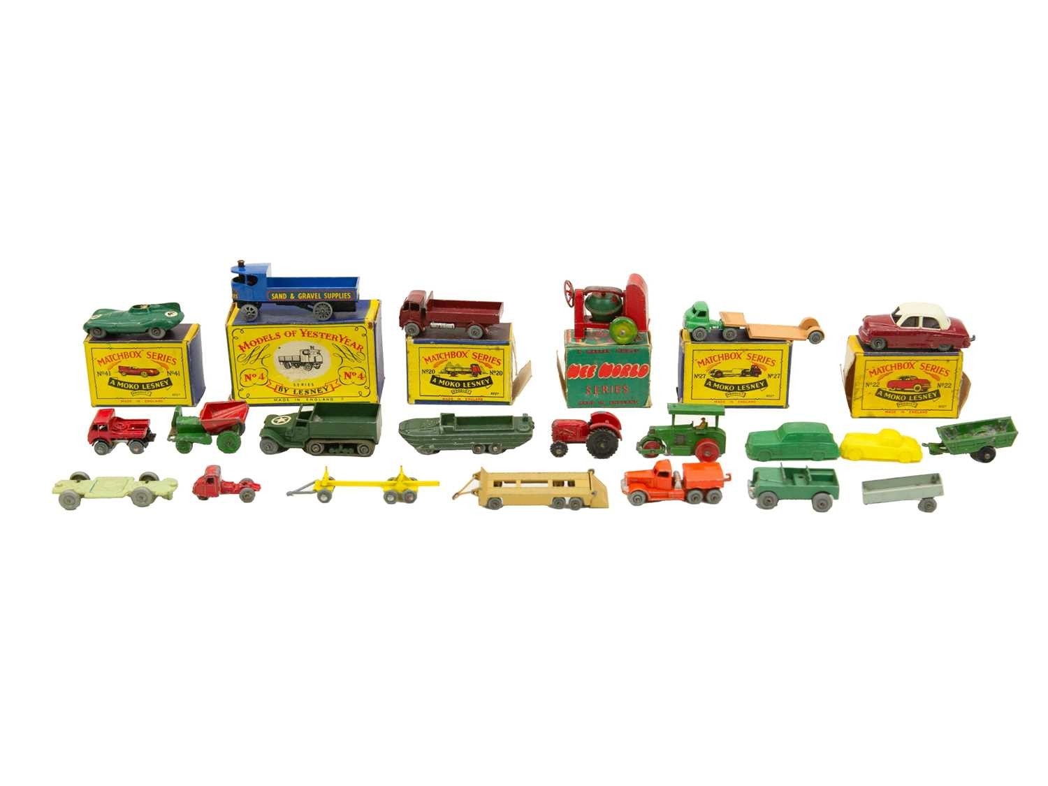 Matchbox toys etc. Tin containing various early Lesney Matchbox toys ...