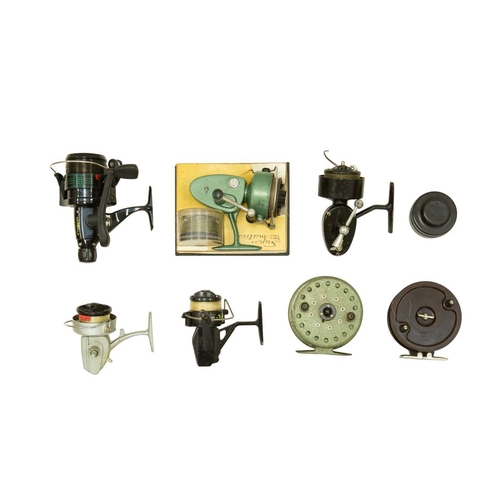 Fishing reels, including Jecta II Century, boxed. A vintage Mitchell ...