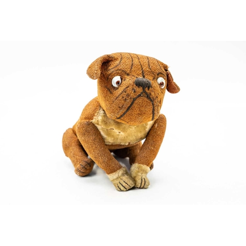 152 - Attributed to Steiff - a 'Tige' bulldog soft toy. Early 20th century, featuring a swivel head, glass... 