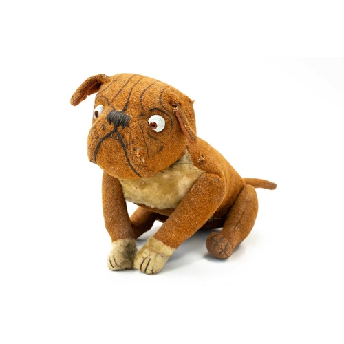 152 - Attributed to Steiff - a 'Tige' bulldog soft toy. Early 20th century, featuring a swivel head, glass... 