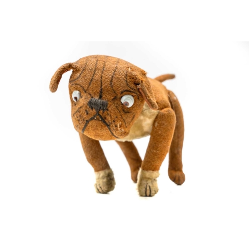 152 - Attributed to Steiff - a 'Tige' bulldog soft toy. Early 20th century, featuring a swivel head, glass... 