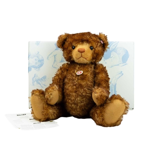 163 - Steiff limited edition Little Tom bear. Boxed with certificates, numbered 347/750, covering brown-ti... 