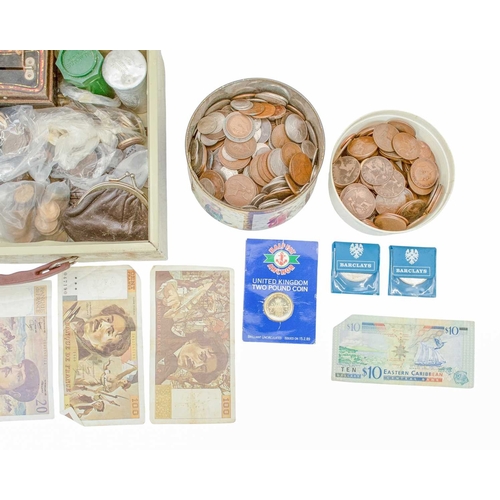 166 - Quantity of Mostly GB Coins and Banknotes. Collection comprises of a large quantity of pre decimal G... 