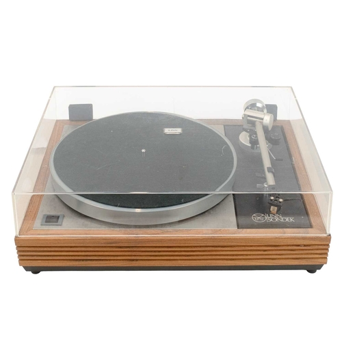 191 - A Linn Sondek LP12 turntable. Walnut base, with perspex lid, height 17cm, width 44cm, depth 35cm. Th... 