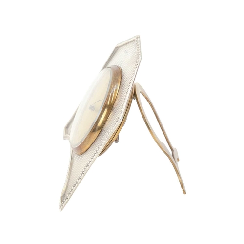 193 - A hallmarked silver travel clock. With an 8 day Swiss made movement, hallmarked for Williams Ltd Bir... 