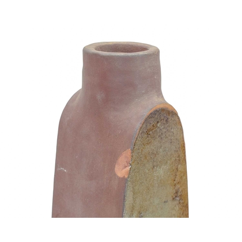 236 - Nigel COUCH Two terracotta vases. One in the form of a Celtic cross height 35cm, the other of revers... 