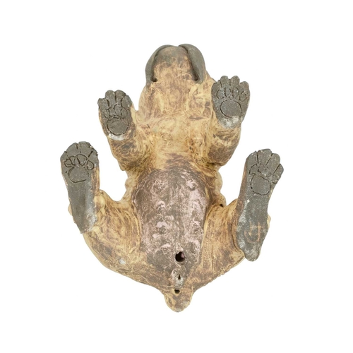 266 - Lynn DAVEY (XX-XXI) French Bulldog Puppy. Stoneware sculpture by the Cornish artist, signed to the b... 