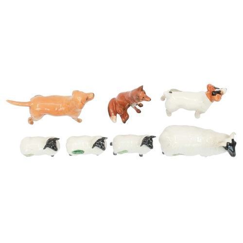 270 - Beswick. A collection of animals to include 'Golden Labrador', 'Jack Russell Terrier', 'Black-Faced ... 