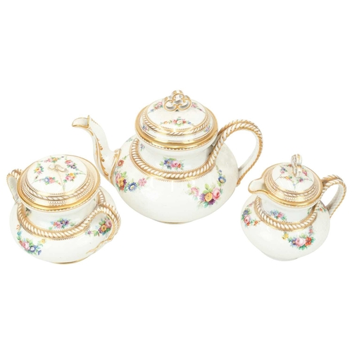 275 - A Coalport Coalbrookdale porcelain basket. Circa 1810-1825, in a striking cobalt blue glaze, encrust... 