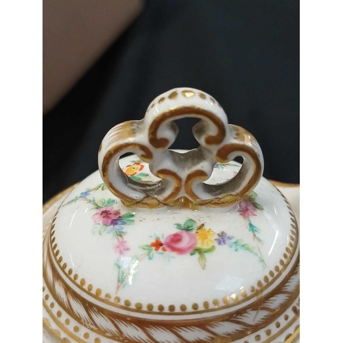 275 - A Coalport Coalbrookdale porcelain basket. Circa 1810-1825, in a striking cobalt blue glaze, encrust... 