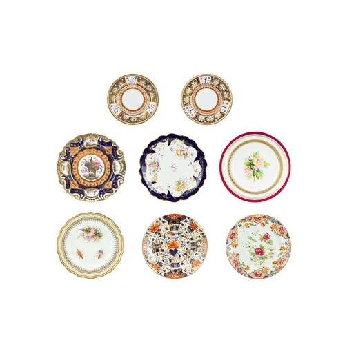 293 - A pair of Spode side plates. Early 19th century, with painted Japan borders, pattern number 1009, di... 