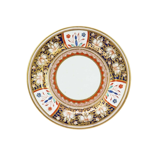 293 - A pair of Spode side plates. Early 19th century, with painted Japan borders, pattern number 1009, di... 