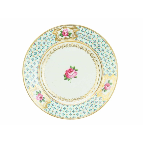 293 - A pair of Spode side plates. Early 19th century, with painted Japan borders, pattern number 1009, di... 