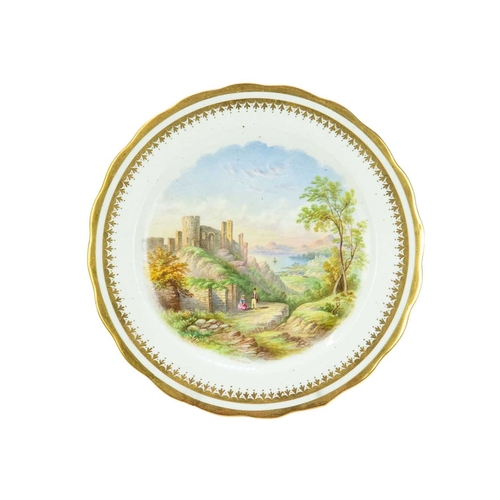 293 - A pair of Spode side plates. Early 19th century, with painted Japan borders, pattern number 1009, di... 