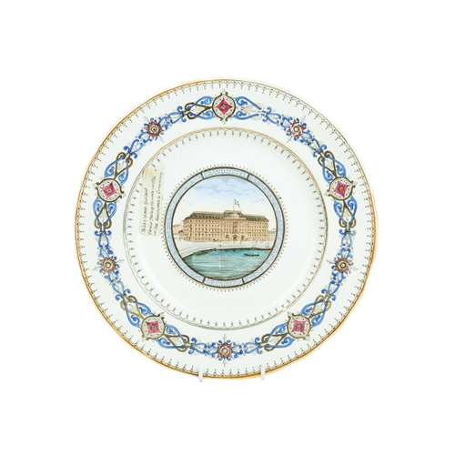 293 - A pair of Spode side plates. Early 19th century, with painted Japan borders, pattern number 1009, di... 