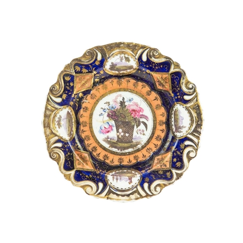 293 - A pair of Spode side plates. Early 19th century, with painted Japan borders, pattern number 1009, di... 