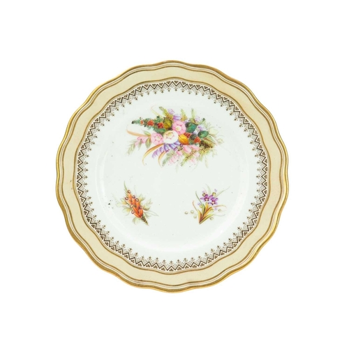 293 - A pair of Spode side plates. Early 19th century, with painted Japan borders, pattern number 1009, di... 