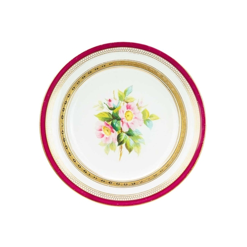 293 - A pair of Spode side plates. Early 19th century, with painted Japan borders, pattern number 1009, di... 