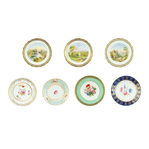 293 - A pair of Spode side plates. Early 19th century, with painted Japan borders, pattern number 1009, di... 